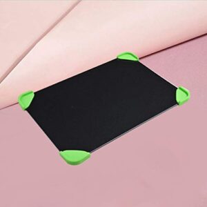 Happyyami Fast Defrosting Mat Fast Defrosting Tray Aluminum Rapid Thawing Plate Board Meat Defroster with 4 Silicone Corner Pad for Meat Pork Beef Fish Black 23x16. 5cm Food Holder Dish