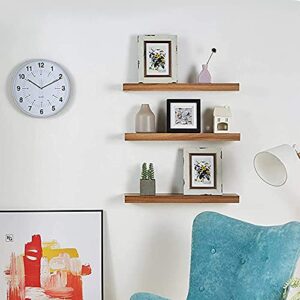 kiera grace kieragrace kg maine floating shelves-golden oak, 24", set of 3 wall organization