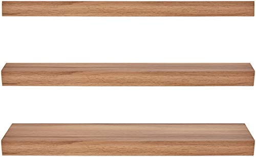 Kiera Grace kieragrace KG Maine Floating Shelves-Golden Oak, 24", Set of 3 Wall Organization