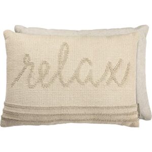 primitives by kathy home décor pillow, 20" x 14", ivory