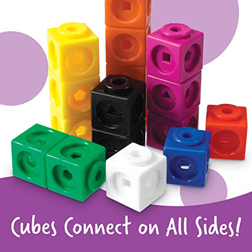 Learning Resources MathLink Cubes Elementary Math Activity Set - 115 Pieces, Ages 7+ Math Manipulative Cubes, Math Games for Kids, Math Counters