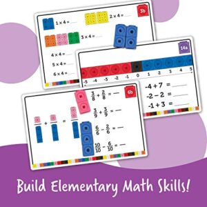 Learning Resources MathLink Cubes Elementary Math Activity Set - 115 Pieces, Ages 7+ Math Manipulative Cubes, Math Games for Kids, Math Counters