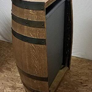 Half Whiskey Barrel Trash Can with Liner