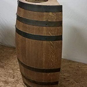 Half Whiskey Barrel Trash Can with Liner