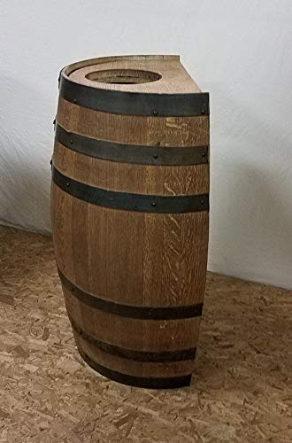 Half Whiskey Barrel Trash Can with Liner