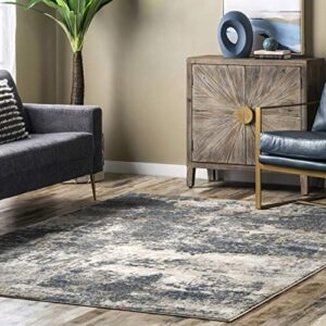 nuloom annora abstract area rug, 8' x 10', blue