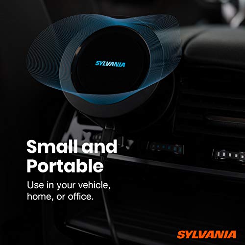 SYLVANIA - Airzing Mini Air Purifier - Vehicle, Car, Home, Office - Air Ionizer, USB-C powered, Reduces Odors, Smoke, Pets Dandruff, Reusable Filter, Portable, Quiet, UV Light, DC 5V, 0.5A