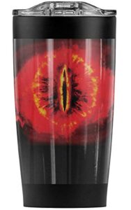 logovision the lord of the rings eye of sauron stainless steel tumbler 20 oz coffee travel mug/cup, vacuum insulated & double wall with leakproof sliding lid | great for hot drinks and cold beverages