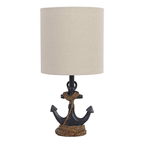 Decor Therapy Anchor Resin Accent Lamp, Antique Navy