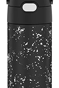 THERMOS FUNTAINER 12 Ounce Stainless Steel Vacuum Insulated Kids Straw Bottle, Space