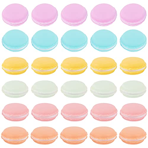 AUEAR, 30 Pack Macaroon Case, Mini Macaroon Box, Macarons Jewelry Storage Box, Macaroon Cute Pill Box Candy Organizer Travel Ring Earring Container