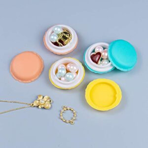 AUEAR, 30 Pack Macaroon Case, Mini Macaroon Box, Macarons Jewelry Storage Box, Macaroon Cute Pill Box Candy Organizer Travel Ring Earring Container