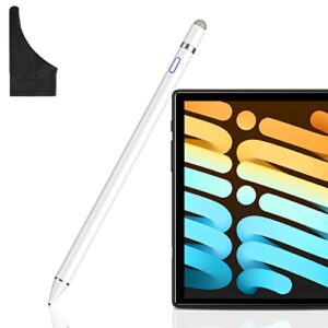 active stylus digital pen for touch screens, rechargeable 1.5mm fine point stylus smart pencil compatible with iphone/ipad pro/mini/air/android and most tablet with glove