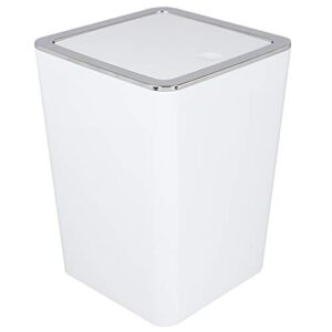 home basics wb35015 waste bin, 3 lt, white