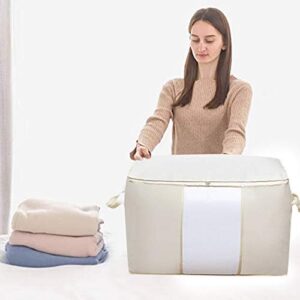 DeBaDe Bedding Storage Bags, Large Capacity Storage Bag for Clothing, Clothes, Down Comforter Storage Bags, Oxford Cloth Moving Bag with Zippers -60X40X35 cm for Household Storage