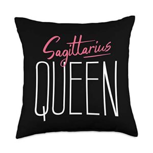 sagittarius queen / classy sagittarius woman quote design throw pillow