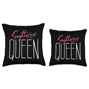 Sagittarius Queen / Classy Sagittarius Woman Quote Design Throw Pillow