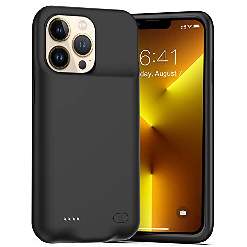 Battery Case for iPhone 13 Pro Max, Newest 8500mAh Rechargeable Portable Charging Case Compatible with iPhone 13 Pro Max (6.7 inch) Extended Battery Pack Protective Charger Case with Carplay (Black)