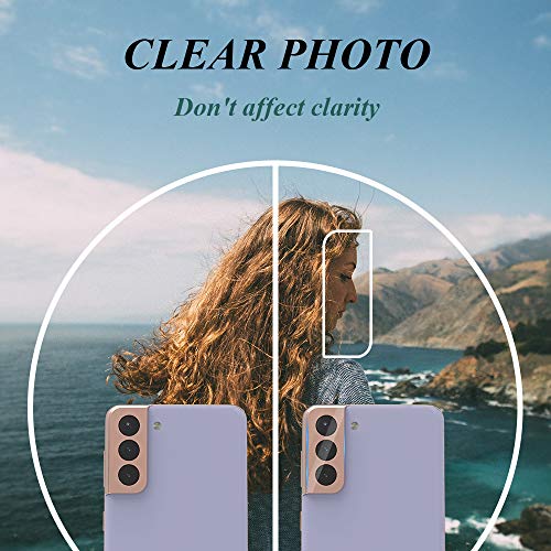 CloudValley 4 Pack for Samsung Galaxy S21 Camera Lens Protector, Clear Tempered Glass Back Camera Lens Cover, Anti-Scratch Camera Protectors[Transparent]