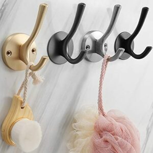 Ailindany 1 Pack Bath Towel Hooks Gold Door Hook Hanger Clothes Hooks for Hanging Coat and Robe Wall Mounted Hook for Farmhouse Retro DIY