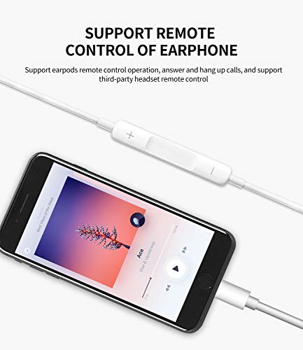 Headphone Adapter Lightning to Audio Jack and Charger Extender Earphone Charging Splitter Compatible with iPhone 11 12Mini pro max xs xr x se2 7 8plus for ipad air Cable Converter Apple MFI Certified