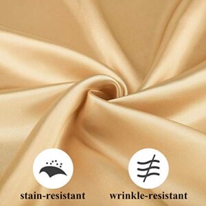 Aneco 12 Pieces Satin Napkin Square 20 x 20 Inches Dinner Napkins Weddings Party Napkin Soft Table Napkins for Romantic Weddings Party Dinner Decoration (Gold)