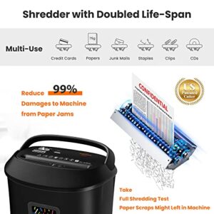 Paper Shredder,VidaTeco 14-Sheet Cross-Cut Shredder with US Patented Cutter,Also Shreds Card/CD,Heavy Duty Paper Shredder for Home Office,Durable&Fast with Jam Proof System,6.6-Gallon Basket (ETL)