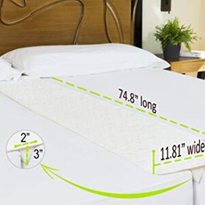 Insieme 12" Extra Wide Bed Bridge Twin to King Converter Kit – Use to Easily Combine 2 Twins to King or Plug Gap Between Split King Adjustable Mattresses. V-Shaped Wedge, Light, Thin & Strapless.