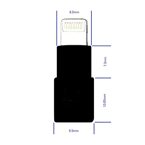 KOKKIA Slim_Lightning_Extender_Black : Tiny, Slim Male to Female Lightning Extender, Compatible with iPhone, iPad, iPod with 8-pin Lightning Connector. Compatible i10L, 10L_Pro Splitter.