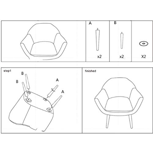 GYDJBD Nordic Modern Minimalist Lazy Sofa Chair, Bedroom Living Room Leisure Fabric Lazy Sofa Balcony Single Sofa (Color : B)