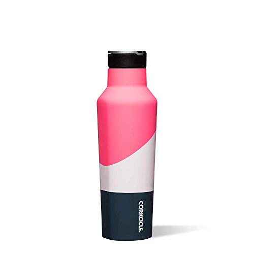 Corkcicle Insulated Canteen Water Bottle, Electric Pink, Holds 20 oz