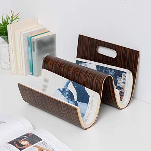 ZYCSKTL Brochure Stand Decorative Books Magazines Holder,Home Desktop Storage Rack, Newspaper Column Magazine Column Table Shelf, Bookcase Creative Storage (Color : Brown, Size : 2025cm)