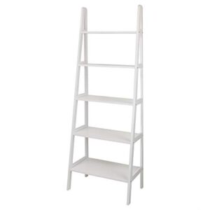 casual home 5-shelf ladder bookcase, white (new)