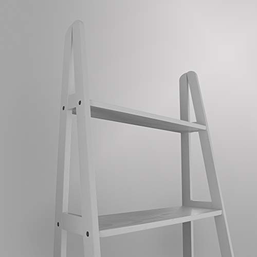 Casual Home 5-Shelf Ladder Bookcase, White (New)