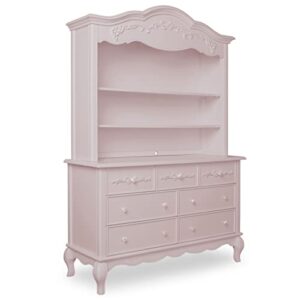 Evolur Aurora Hutch/Bookcase in Dusty Rose