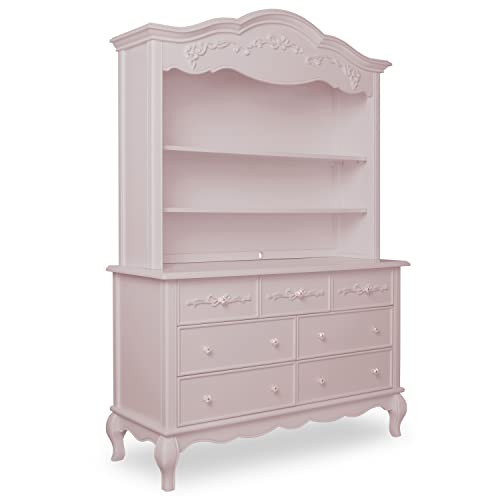 Evolur Aurora Hutch/Bookcase in Dusty Rose