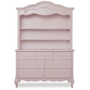 Evolur Aurora Hutch/Bookcase in Dusty Rose