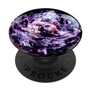purple galaxy bubble - stunning abstract art - for men women popsockets popgrip: swappable grip for phones & tablets