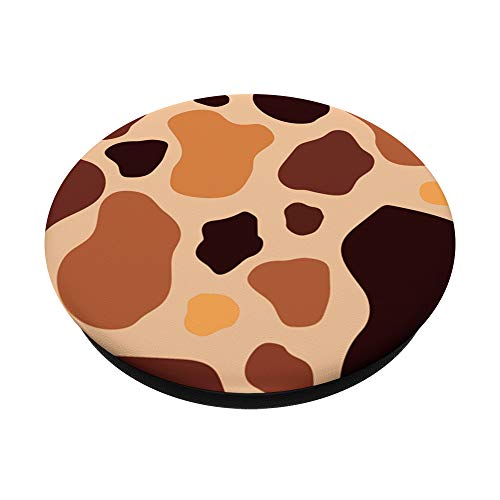 Cute Brown Cow Print Pattern Girls Women Fashion PopSockets Swappable PopGrip