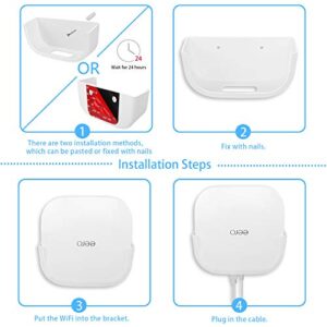 Wall Mount for eero Pro 6, Screwless VHB Holder for Mounting eero Pro 6 Tri-Band mesh Wi-Fi 6 Without Drilling (Strongly Adhesive, 1 Pack by OkeMeeo)