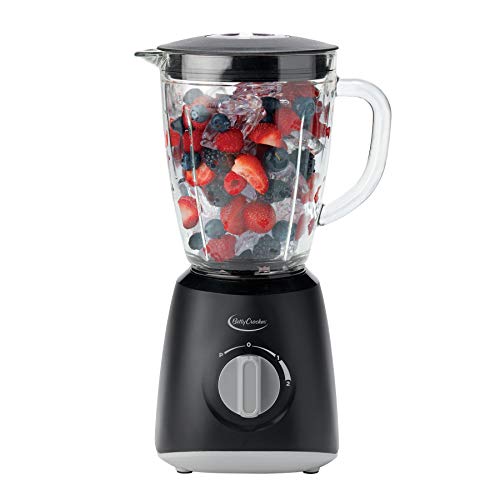 Betty Crocker Countertop Blending System 2 Speeds & Pulse, Easy Ice Crushing for Shakes & Smoothies, Dishwasher-Safe 48-Oz Pitcher, Black