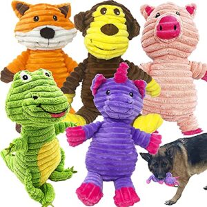jalousie 5 pack dog toys dog plush toys assortment value bundle dog squeaky toys assortment puppy pet mutt dog toy dog squeak toy for medium large dogs