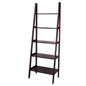 casual home 5-shelf ladder bookcase, espresso (new)