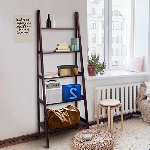 Casual Home 5-Shelf Ladder Bookcase, Espresso (New)