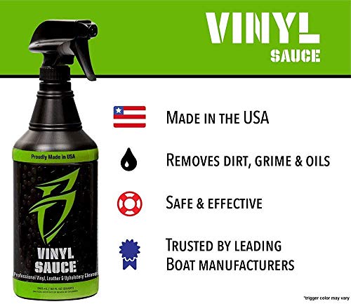 Bling Sauce Threesome Bundle, Hot Sauce Premium Hard Water Spot Remover, Condition Sauce Premium Interior Moisturizer, Vinyl Sauce Premium Vinyl and Leather Cleaner - Three 32 oz. Bottles