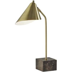 adesso 4246-21 hawthorne 20 inch 40.00 watt antique brass desk lamp portable light