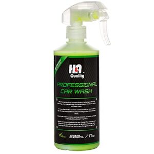 h&a quality professional car wash - waterless auto cleaning spray solution - removes vehicle dirt, grime, mud - cleans & polishes exterior surfaces - fragrant scent - detailing accessories, 500ml