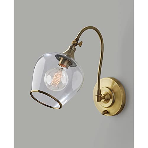 Adesso 3920-21 Bradford 1 Light 7 inch Antique Brass Wall Lamp Wall Light