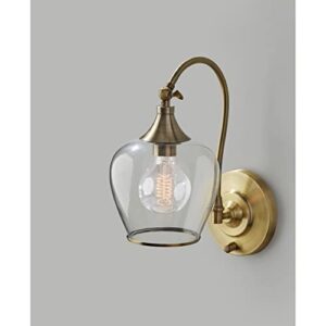 Adesso 3920-21 Bradford 1 Light 7 inch Antique Brass Wall Lamp Wall Light