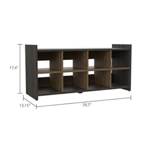 Tuhome 40-inch Wide Entryway Storage Unit, 8 Shoe Capacity, Carbon Espresso